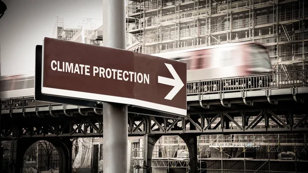 気候保護に道路標識 — ストック写真