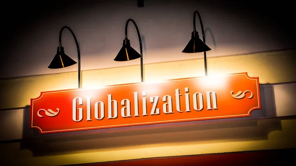 Ulica znak do globalizacji — Zdjęcie stockowe