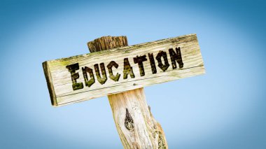 Eğitim için sokak tabelası