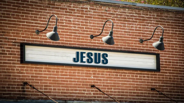 Gade tegn til Jesus - Stock-foto