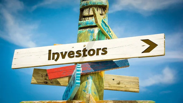 Straßenschild für Investoren — Stockfoto