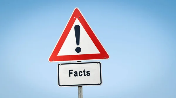 Street Sign to Facts — Stock Photo, Image