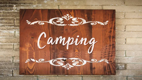 Señal de calle para Camping — Foto de Stock