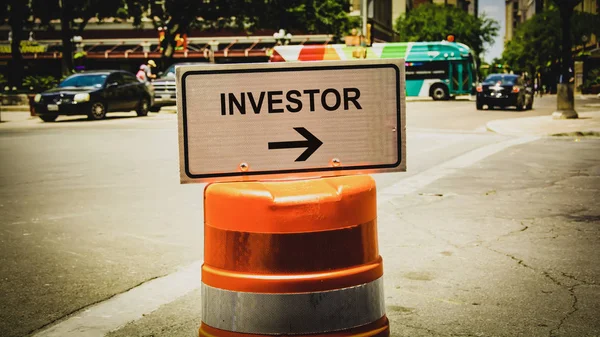 Tanda Tangan Jalan ke Investor — Stok Foto