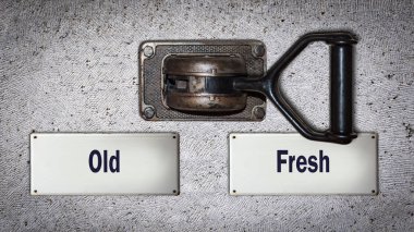 Wall Switch Fresh versus Old clipart