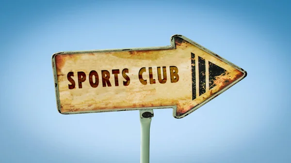 Club deportivo Street Sign — Foto de Stock