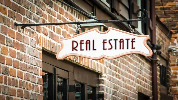 Street Sign to Real Estate — Stock Photo, Image