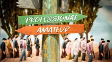 Sokak Işareti profesyonel VERSUS Amatör