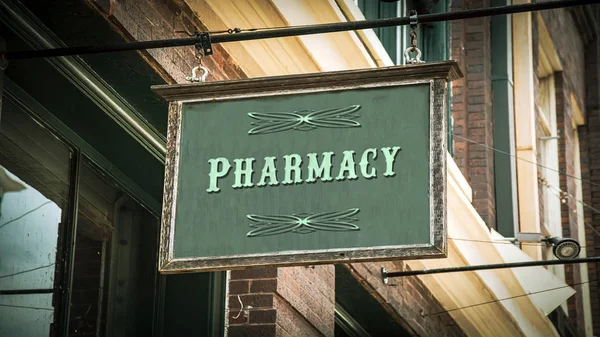 Street Sign to Pharmacy — Stock Photo, Image