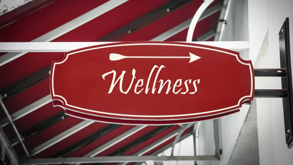 Señal de calle para Wellness — Foto de Stock