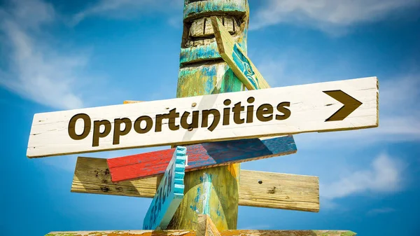 Street Sign to Opportunities — Stock Photo, Image