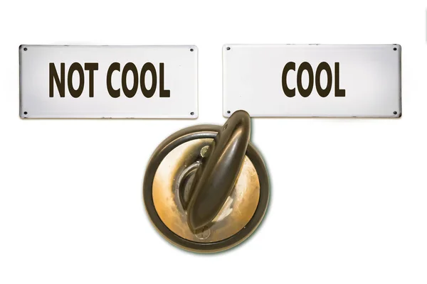 Street Sign to Cool vs. Uncool — стоковое фото