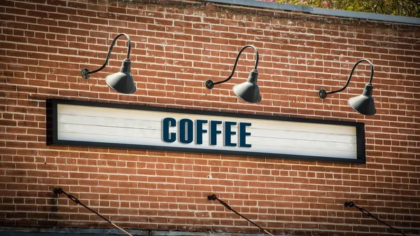 コーヒーに道路標識 — ストック写真