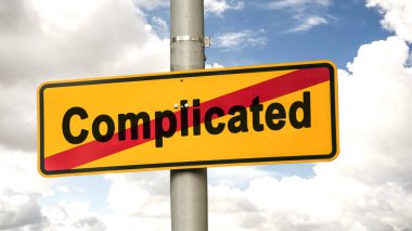 Sokak tabelası basit karmaşık karşı