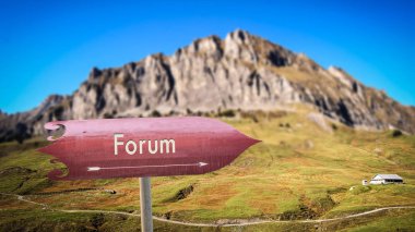 Forum için sokak tabelası