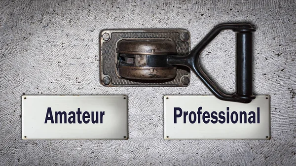 Wall Switch Professional versus Amateur — Stock Photo, Image