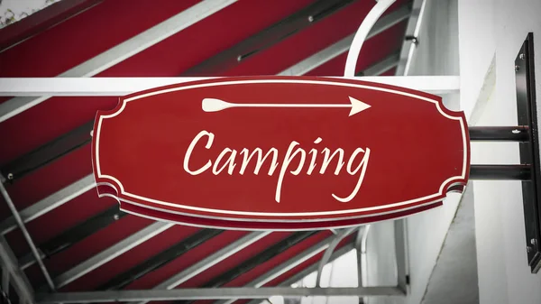 Señal de calle para Camping — Foto de Stock