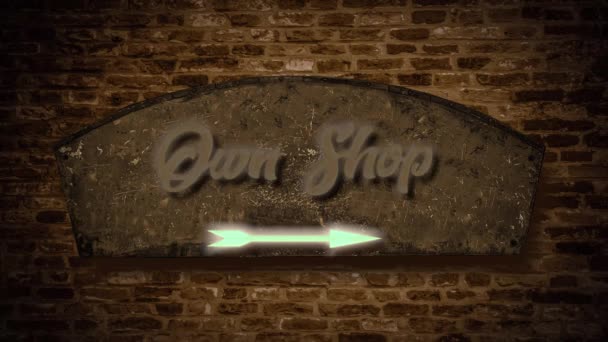 Wall Sign Saját Shop — Stock videók