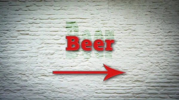 Street Sign to Beer — Stock Photo, Image