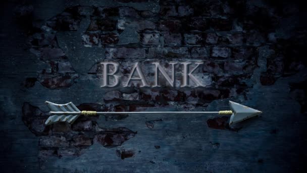 Gatuskylt Till Finans Bank — Stockvideo