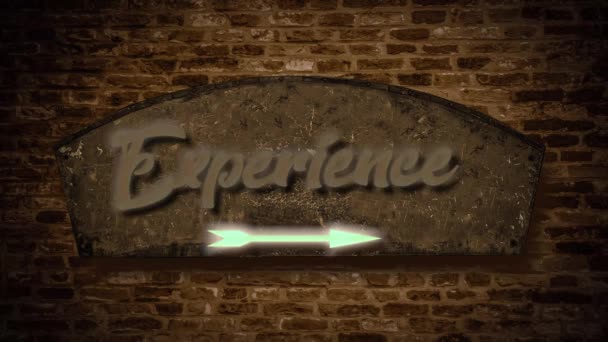 Street Sign Way Experience — Stock Video