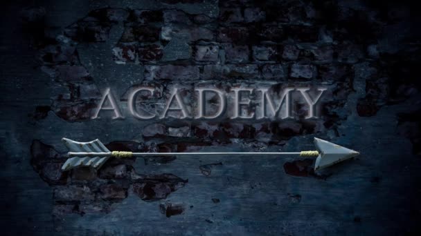 Street Sign Way Academy — Stock Video