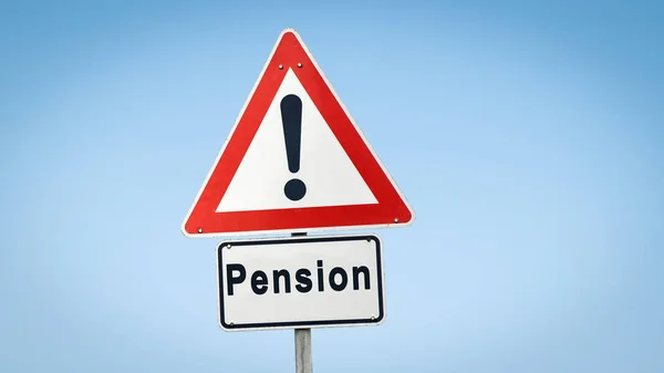 Street Sign to Pension — Stock Photo, Image