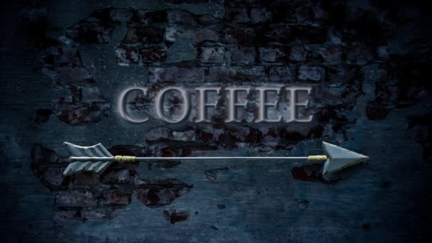 Street Sign Way Delicious Coffee — Stock Video