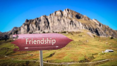 Dostluk için sokak tabelası