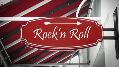 Rockn Roll sokak işareti