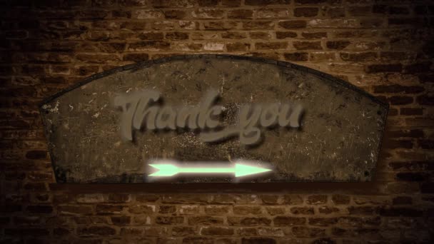 Вулиця Підпишіть Спосіб Сказати Дякую — стокове відео
