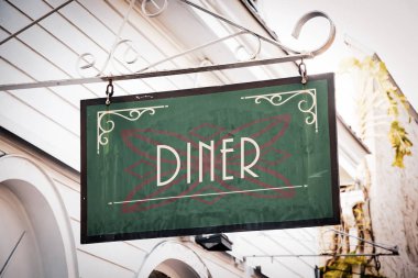 Diner için sokak tabelası