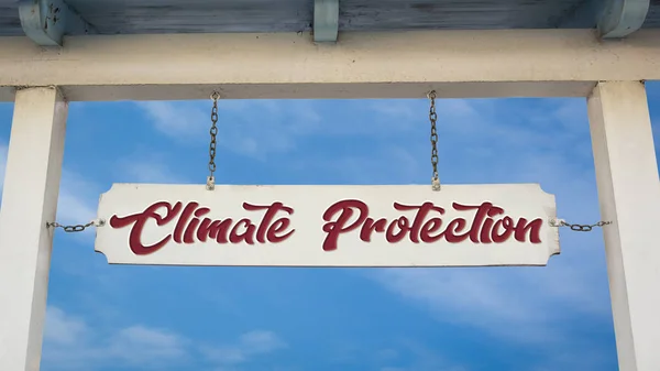 Straatnaambord aan klimaatbescherming — Stockfoto