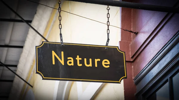 Doğaya sokak tabelası — Stok fotoğraf