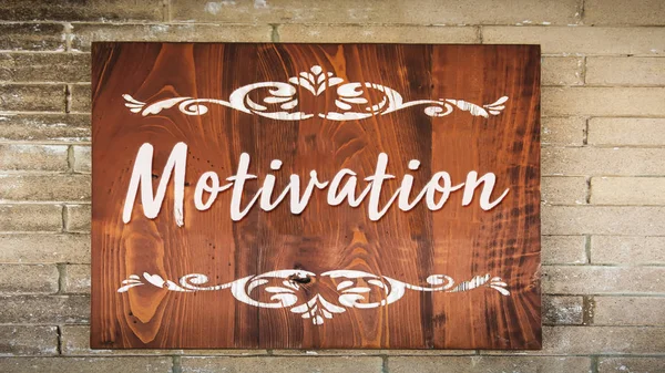 Signe de rue à la motivation — Photo