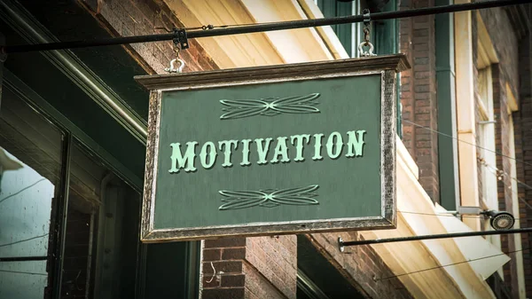 Signe de rue à la motivation — Photo