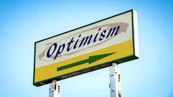Ulica znak do optymizmu — Zdjęcie stockowe