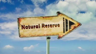 Sokak İşareti Doğal Rezerv için Yol
