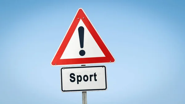 Señal de calle al deporte — Foto de Stock