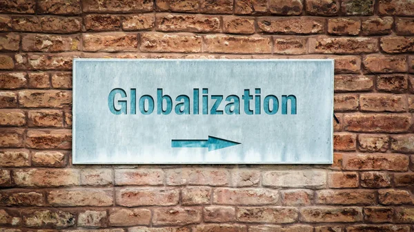 Ulica znak do globalizacji — Zdjęcie stockowe