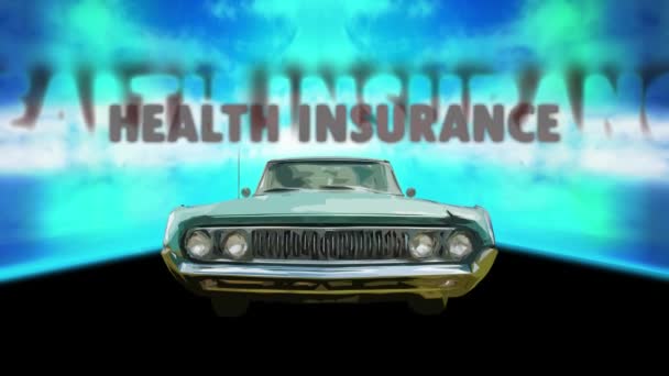 Street Sign Way Health Insurance — Stock Video