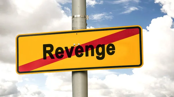 Street Sign to Forgiveness versus Revenge — Stock Photo, Image