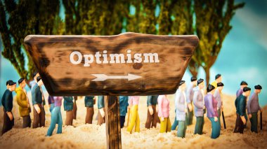 İyimserlik için sokak tabelası