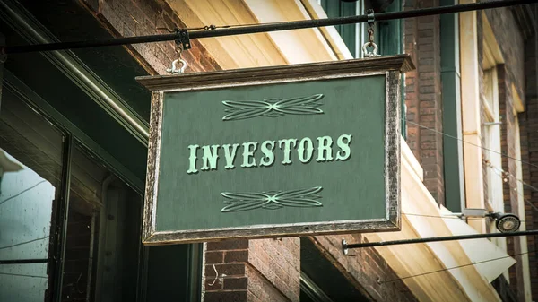 Straßenschild für Investoren — Stockfoto