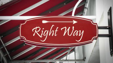 Sokak tabelası doğru yol