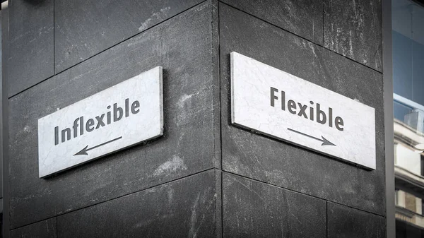 Señal de calle Flexible versus Inflexible —  Fotos de Stock