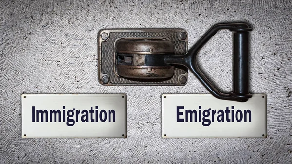 Μετανάστευση Τοίχου εναντίον Μετανάστευσης — Φωτογραφία Αρχείου