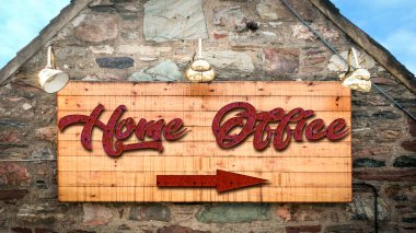 Sokak işareti ev ofis