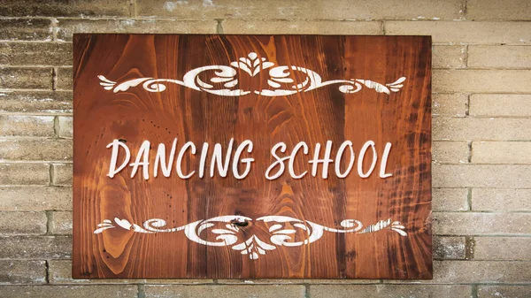 Ulica znak, aby szkoła tańca — Zdjęcie stockowe