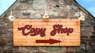 Sokak tabelası Dükkanı kopyalamak için